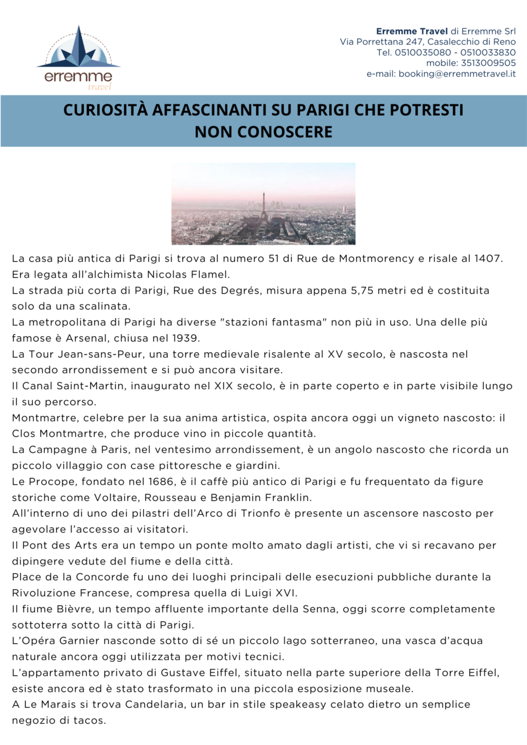 Curiosit� su Parigi